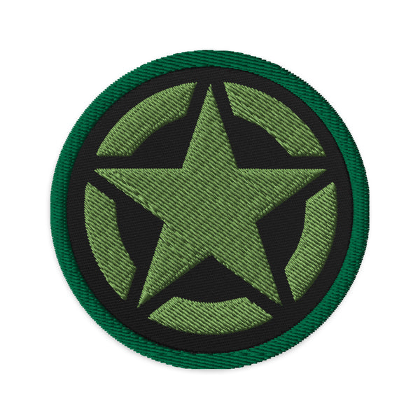 Green Star Embroidered Patches